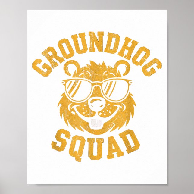 Funny Groundhog Squad Happy Groundhog Day 2025  Poster (Front)