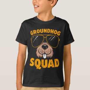 Funny Groundhog Squad Present Happy Groundhog Day T-Shirt
