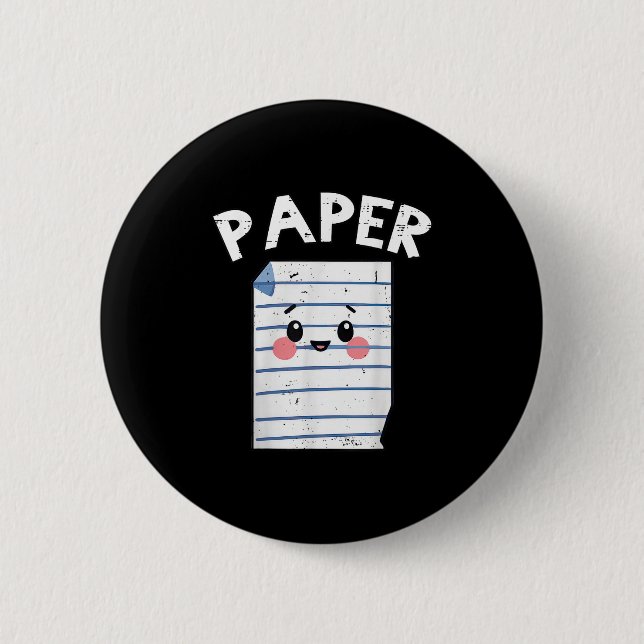 Funny Group Halloween Outfit - Rock Paper Scissors Button (Front)