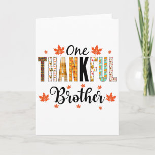 Funny Group Matching Thanksgiving One Thankful Bro Card