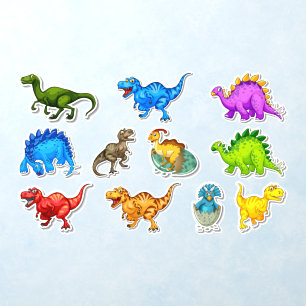 Funny Group of Dinosaurs Bundle Wall Decal