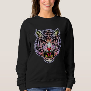 Funny Growling Mouth Open Bengal Tiger Men Women K Sweatshirt