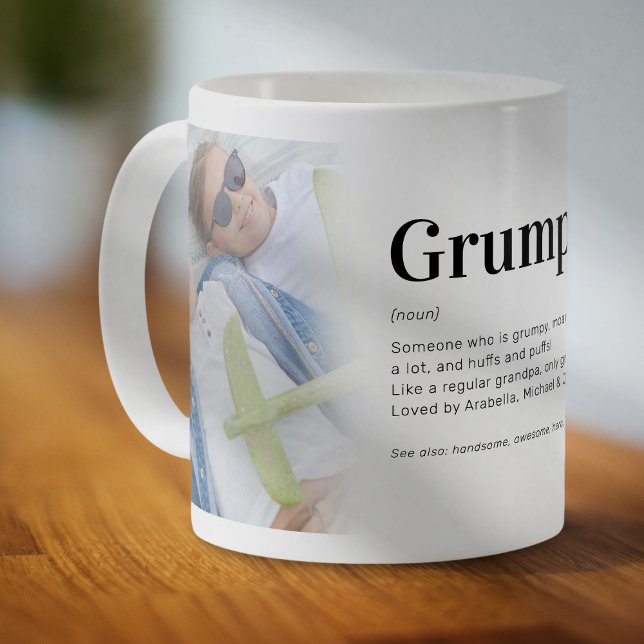 Funny Grumpa Definition Grandpa Photo Coffee Mug (Creator Uploaded)