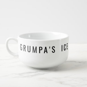 Funny Grumpa's Grumpy Grandpa White Personalized Soup Mug