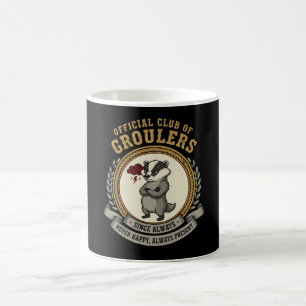 Funny Grumpy Badger "Official Club of Groulers" Color Morph Mug