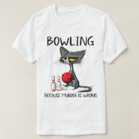 Funny Grumpy Cat Bowling Humor Design
