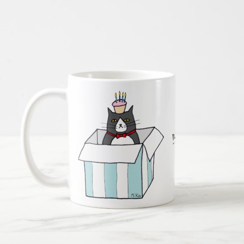 Funny Grumpy Cat Custom Name Birthday Gift Coffee Mug