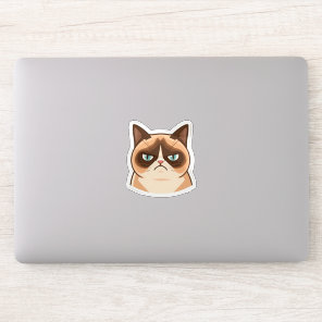 Funny Grumpy Cat-Cute Kawaii Angry Cat Cartoon Sticker