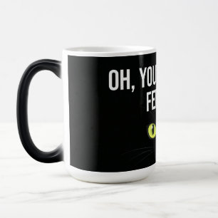 Funny Grumpy Cat Eyes Oh You're Awake Feed Me Heat Color Morph Mug