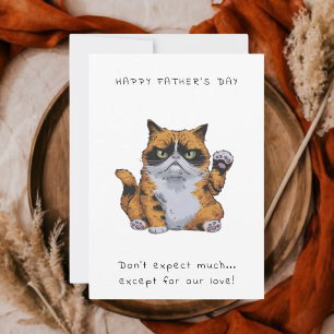 Funny Grumpy Cat Father’s Day Cute Humorous Dad Invitation