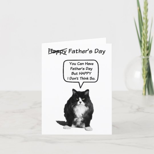 Funny Grumpy Cat Father's Day Card | Zazzle.com