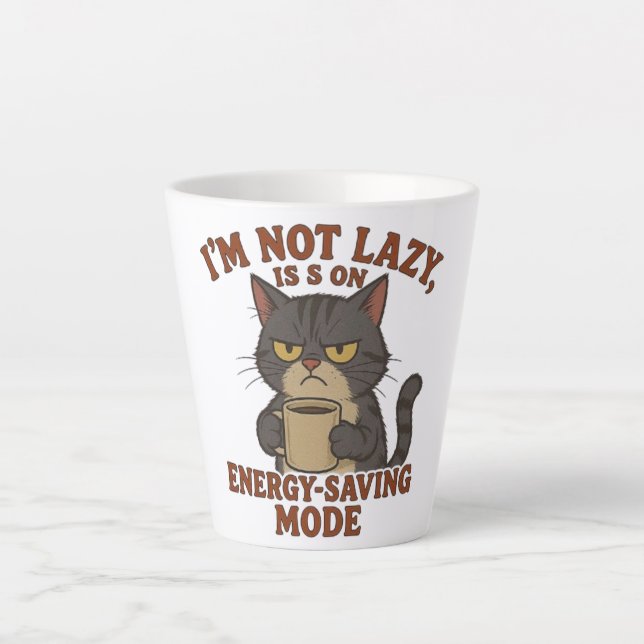 Funny Grumpy Cat Latte Mug (Front)