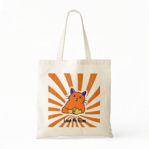 Funny Grumpy Cat "Leave Me Alone" Cute Tote Bag