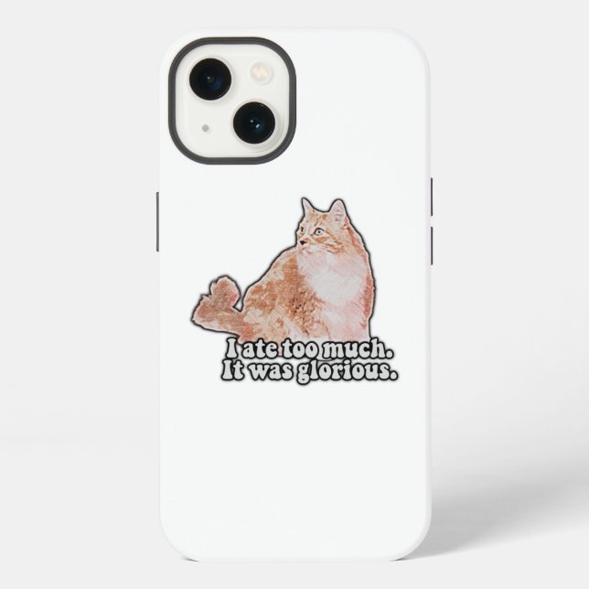 Funny grumpy cat meme for cat and kitty lovers iphone case (Back)