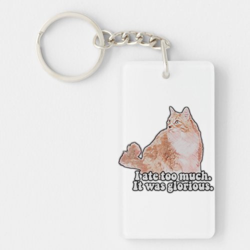 Funny grumpy cat meme for cat and kitty lovers keychain