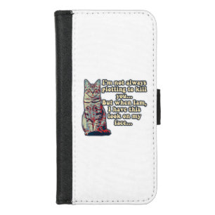 Funny grumpy cat meme for cat lovers and owners iPhone 8/7 wallet case