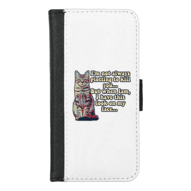 Funny grumpy cat meme for cat lovers and owners iPhone wallet case (Front)