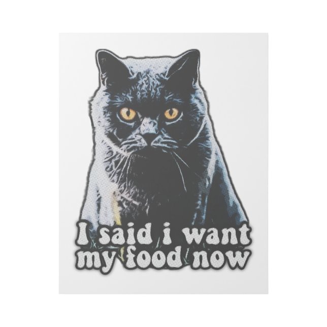 Funny grumpy cat meme for cat owners and lovers gallery wrap (Front)