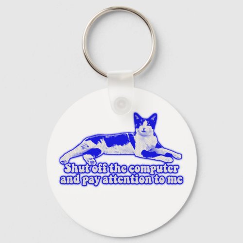 Funny grumpy cat meme for cat owners  lovers keychain