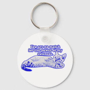Funny grumpy cat meme for kitten and cat lovers keychain
