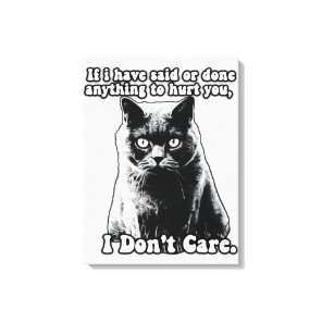 Funny grumpy cat meme for kitten persons & owners canvas print