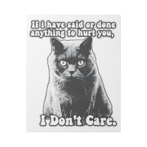 Funny grumpy cat meme for kitten persons & owners gallery wrap