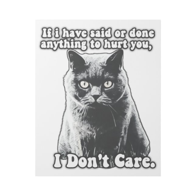 Funny grumpy cat meme for kitten persons & owners gallery wrap (Front)