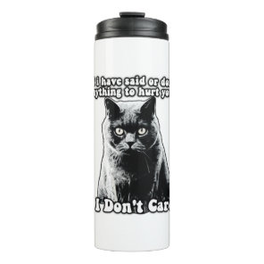 Funny grumpy cat meme for kitten persons & owners thermal tumbler