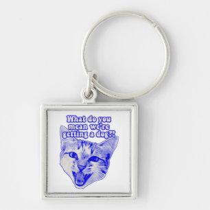 Funny grumpy cat meme for kitty and cat lovers keychain