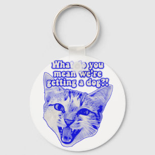 Funny grumpy cat meme for kitty and cat lovers keychain
