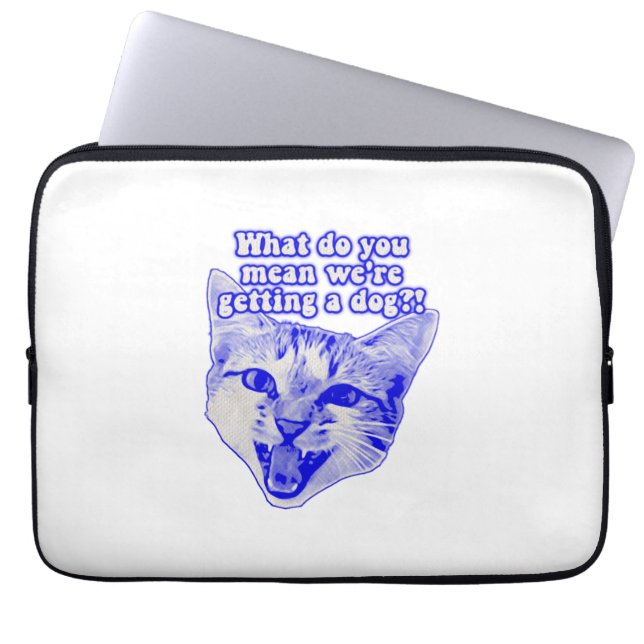 Funny grumpy cat meme for kitty and cat lovers laptop sleeve (Front)