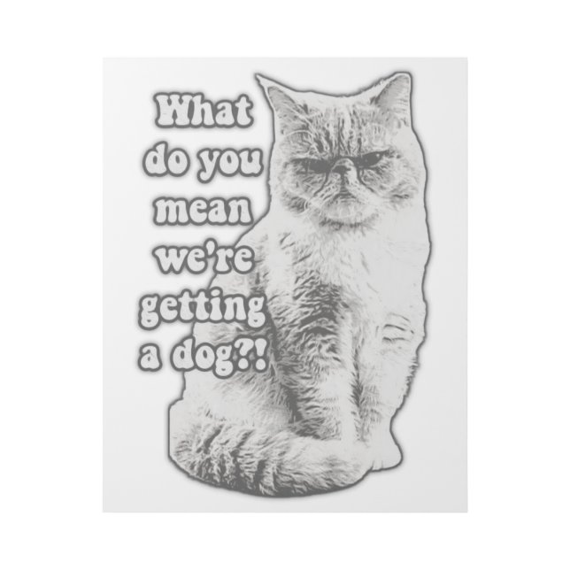 Funny grumpy cat meme for kitty lovers and owners gallery wrap (Front)