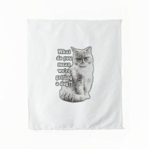 Funny grumpy cat meme for kitty lovers and owners tapestry
