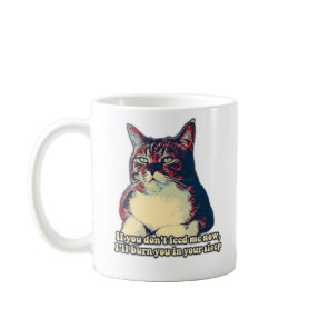 Funny grumpy cat meme for kitty owners and lovers coffee mug