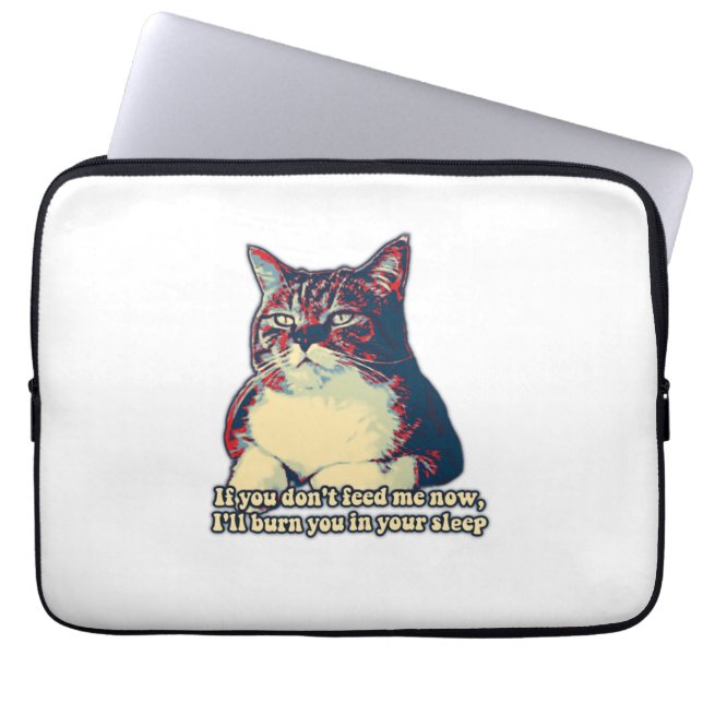 Funny grumpy cat meme for kitty owners and lovers laptop sleeve (Front)