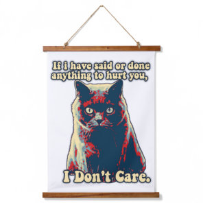 Funny grumpy cat meme for kitty persons and lovers hanging tapestry