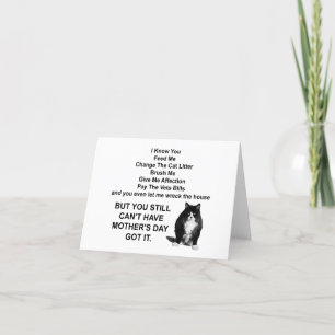 Funny Grumpy Cat Mother's Day Note Card
