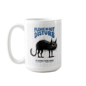 Funny Grumpy Cat Mug – Please Do Not Disturb
