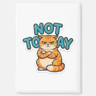 Funny Grumpy Cat Not Today T-Shirt Magnet