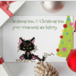 Funny Grumpy Cat O Christmas Tree Holiday Card<br><div class="desc">This design may be personalized in the area provided by changing the photo and/or text. Or it can be customized by choosing the click to customize further option and delete or change the color of the background, add text, change the text color or style, or delete the text for an...</div>