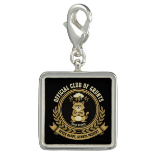 Funny Grumpy Cat Official Club of Grunts Sarcas Charm