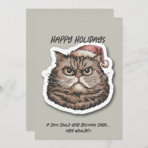 Funny grumpy Cat sarcastic Christmas holiday