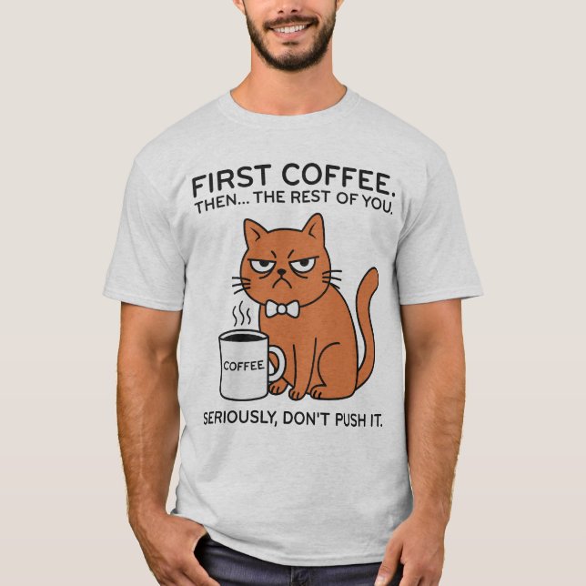 Funny Grumpy Cat Sarcastic Graphic Tee (Front)