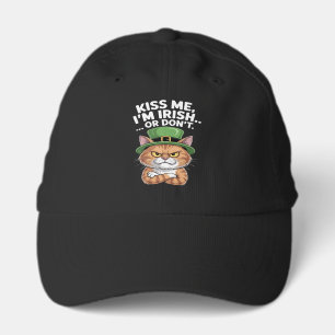 Funny Grumpy Cat St. Patrick's Day "Kiss Me  Performance Cap