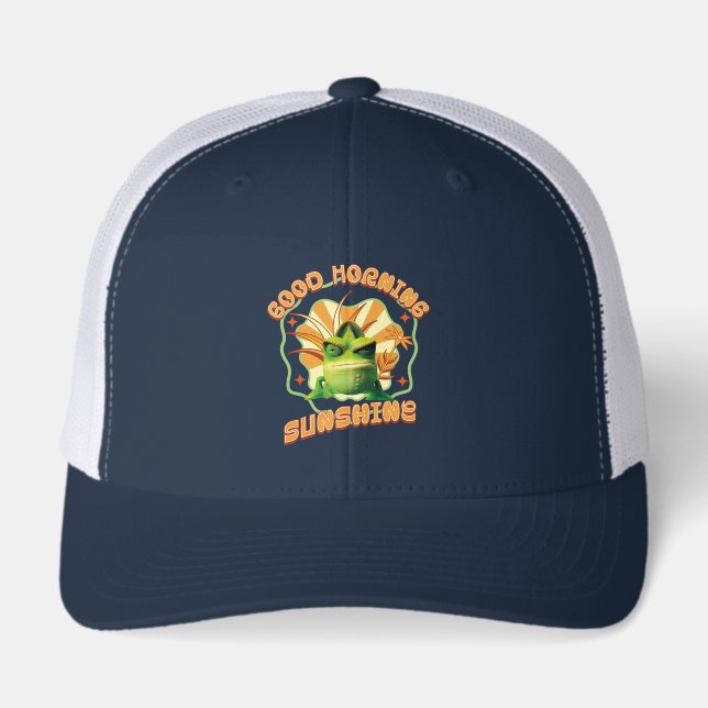 Funny Grumpy Chameleon Morning Humor (Front)