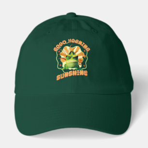 Funny Grumpy Chameleon Morning Humor Hat