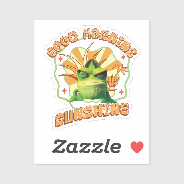 Funny Grumpy Chameleon Morning Humor Sticker (Sheet)