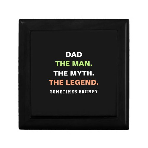 Funny Grumpy Dad Quote Typography Gift Box