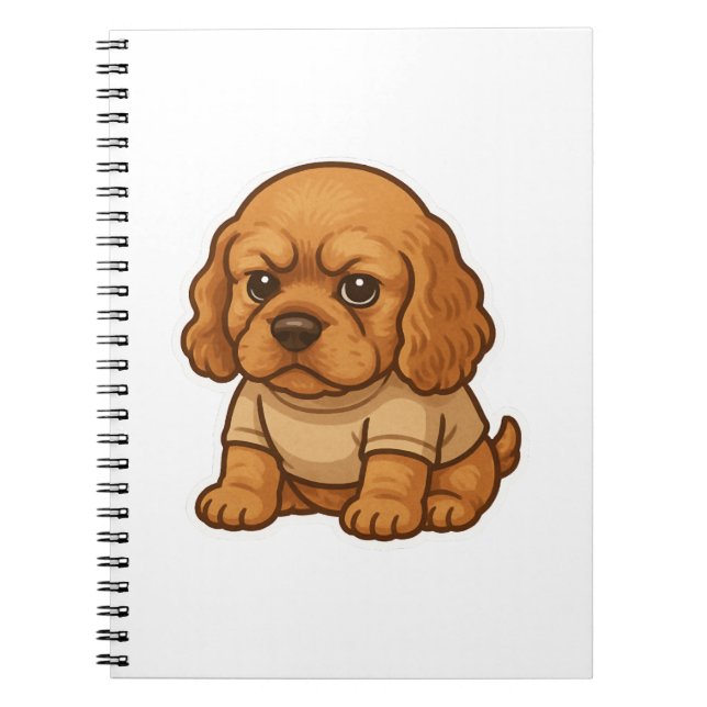 Funny Grumpy Dog Personalized Gift Custom T-shirt  Notebook (Front)