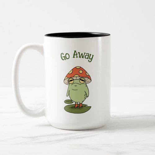 Funny Grumpy Go Away Frog Mug